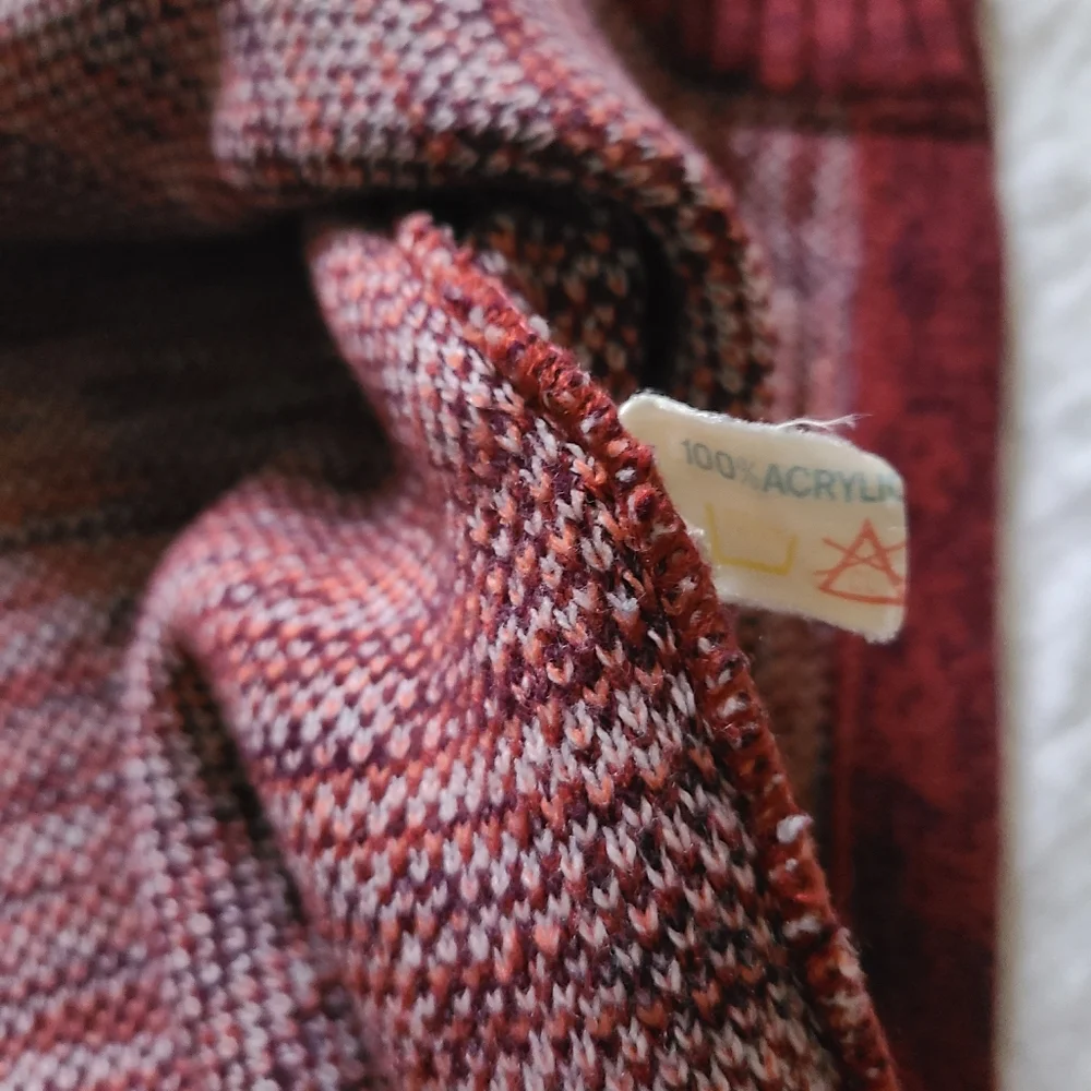 Vintage Eaton Women's L Jacket Acrylic Nordic Geometric Alpine Long Sleeves - Picture 11 of 13